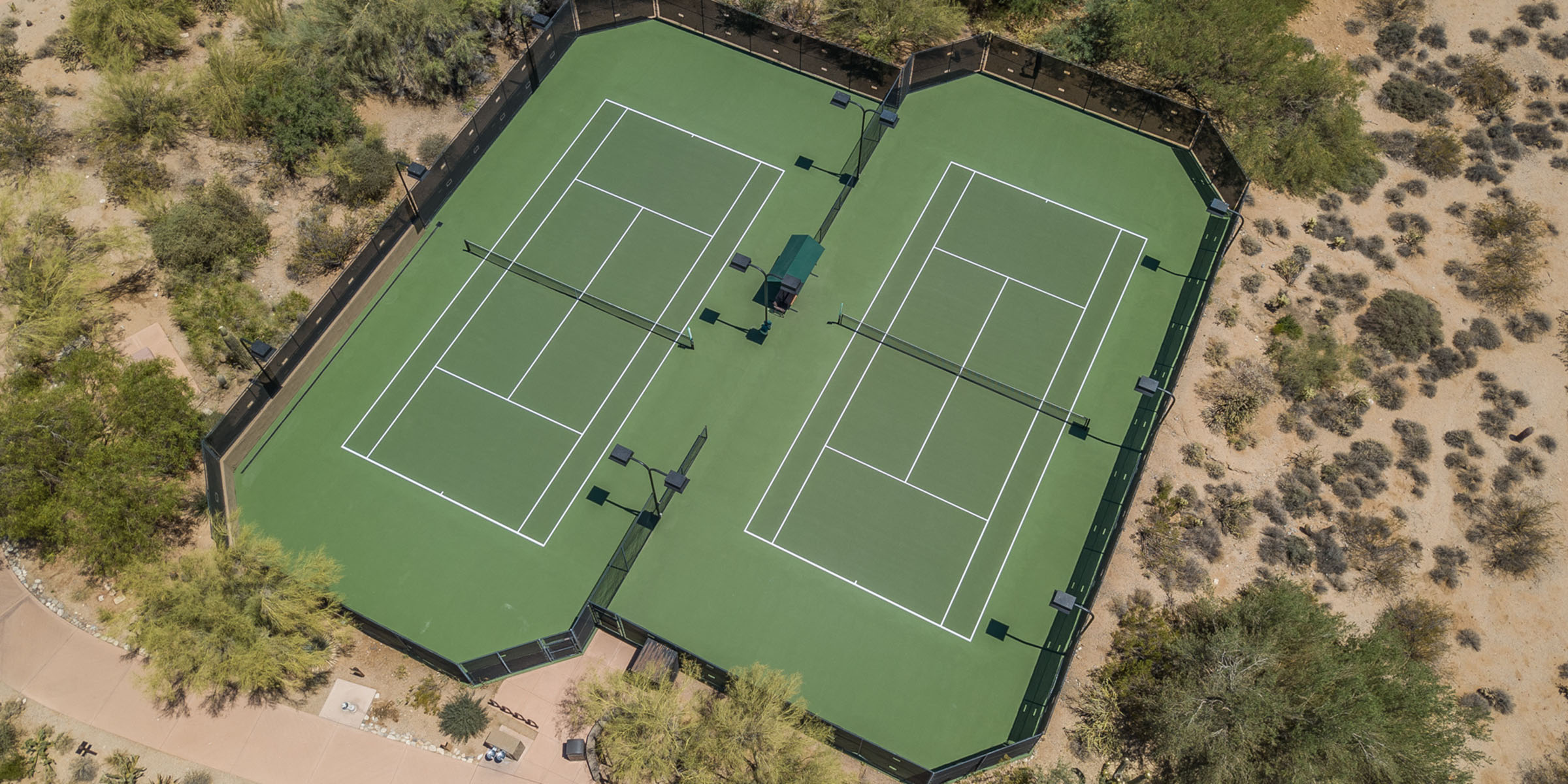E) TENNIS COURTS